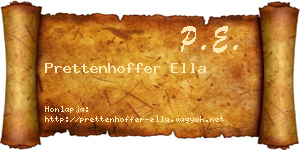 Prettenhoffer Ella névjegykártya